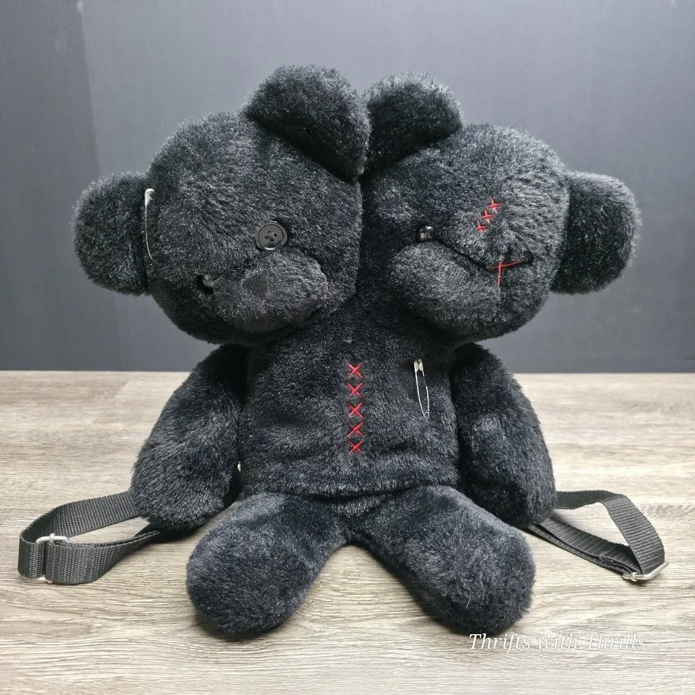 Hot Topic - Double-Headed Teddy Bear Plush Backpack 16